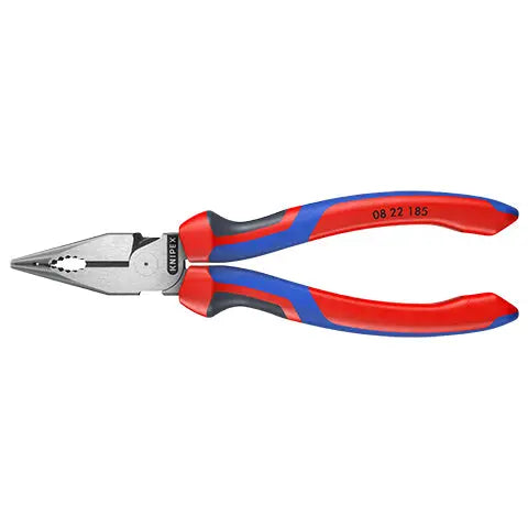 Knipex Needle Nose Combination Pliers 185mm Multi Component Grips 08 22 185 White Rose Tools