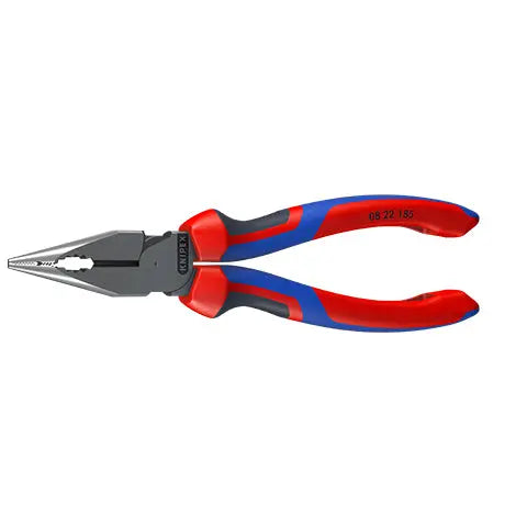 Knipex Needle Nose Combination Pliers 185mm Multi Component Grips 08 22 185 White Rose Tools