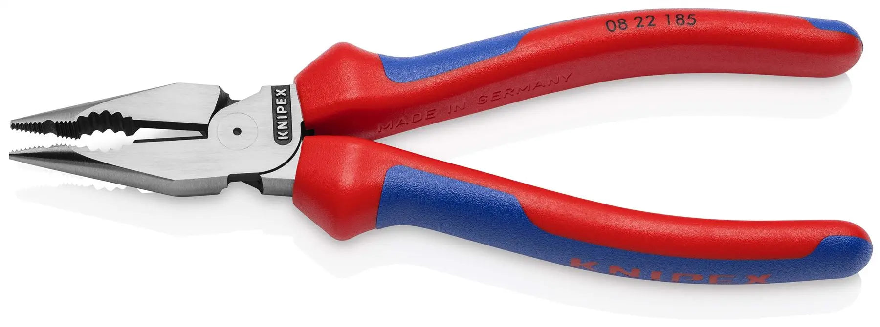 Knipex Needle Nose Combination Pliers 185mm Multi Component Grips 08 22 185 White Rose Tools