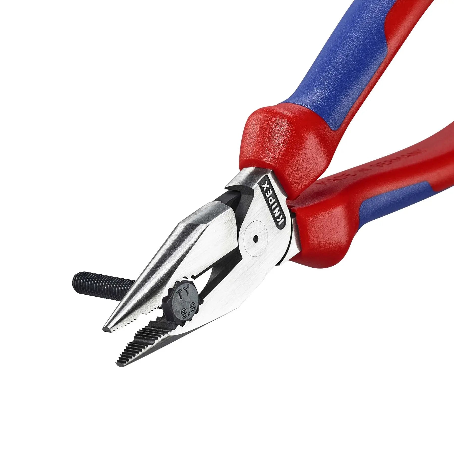Knipex Needle Nose Combination Pliers 185mm Multi Component Grips 08 22 185 White Rose Tools