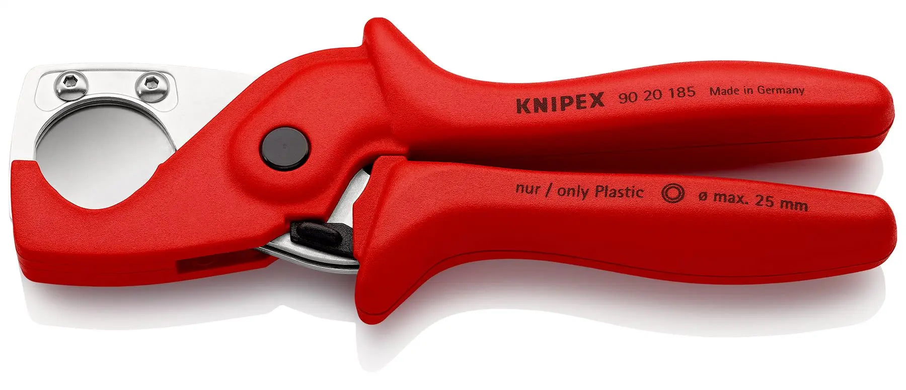 Knipex PlastiCut Cutter fro Flexible Hoses and Plastic Conduit Pipe 185mm 25mm Capacity 90 20 185