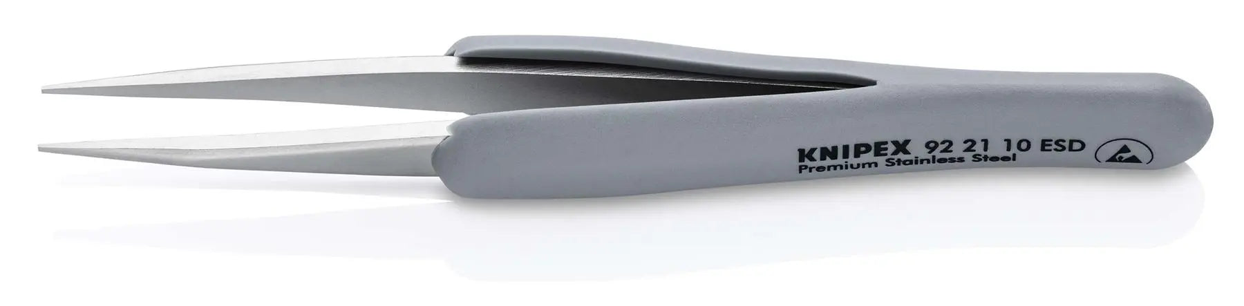Knipex Precision Tweezers with Rubber Handles ESD Smooth Gripping Surfaces 92 21 10 ESD White Rose Tools