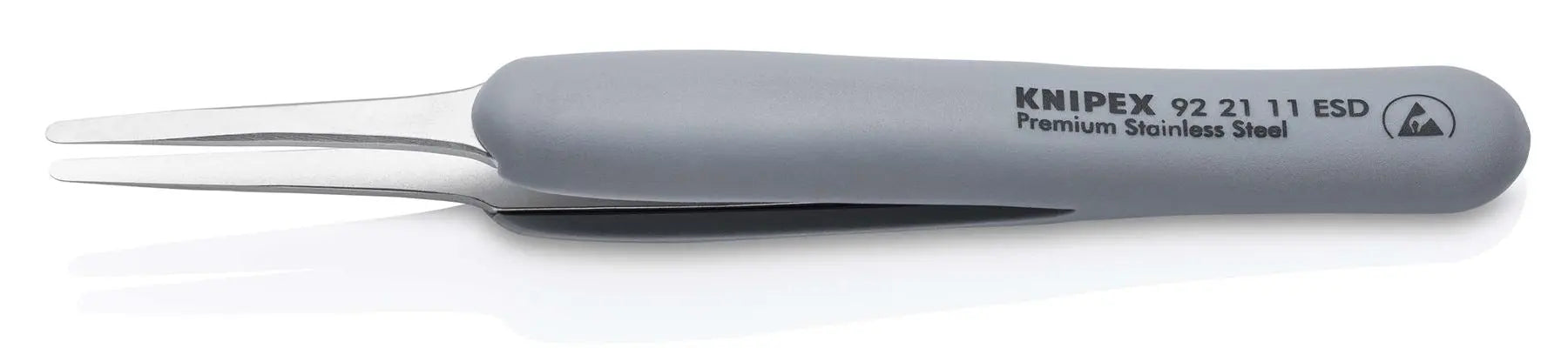 Knipex Precision Tweezers with Rubber Handles ESD Smooth Gripping Surfaces 92 21 11 ESD White Rose Tools
