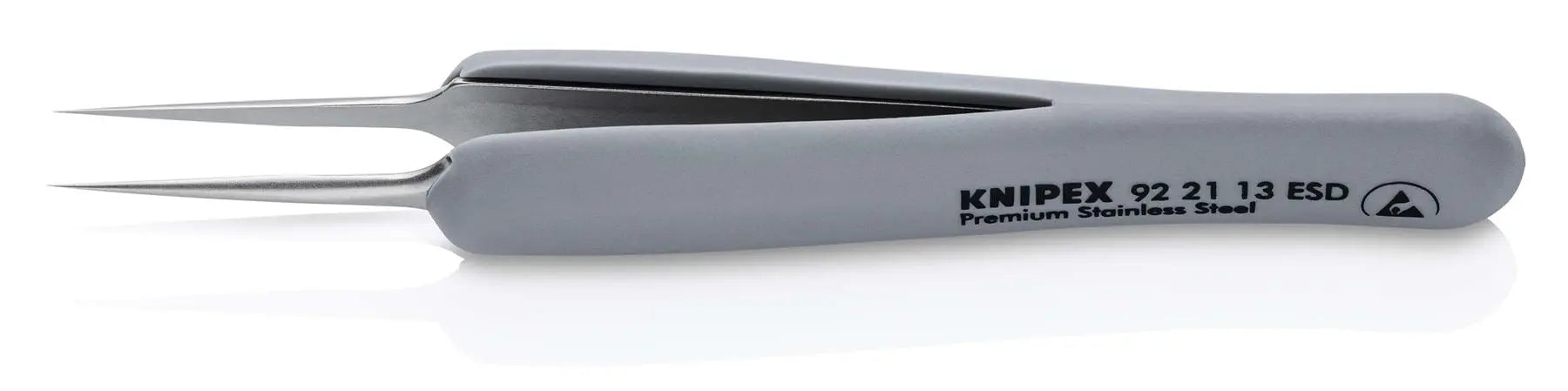 Knipex Precision Tweezers with Rubber Handles ESD Smooth Gripping Surfaces 92 21 13 ESD White Rose Tools