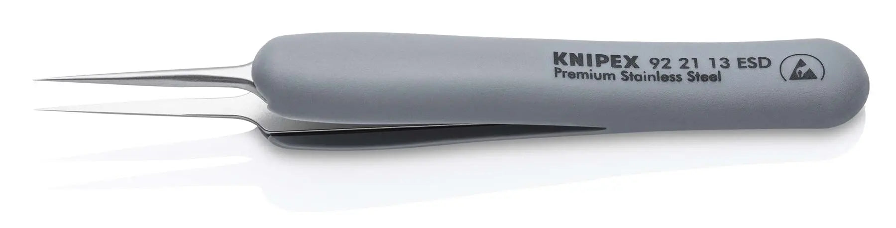 Knipex Precision Tweezers with Rubber Handles ESD Smooth Gripping Surfaces 92 21 13 ESD White Rose Tools