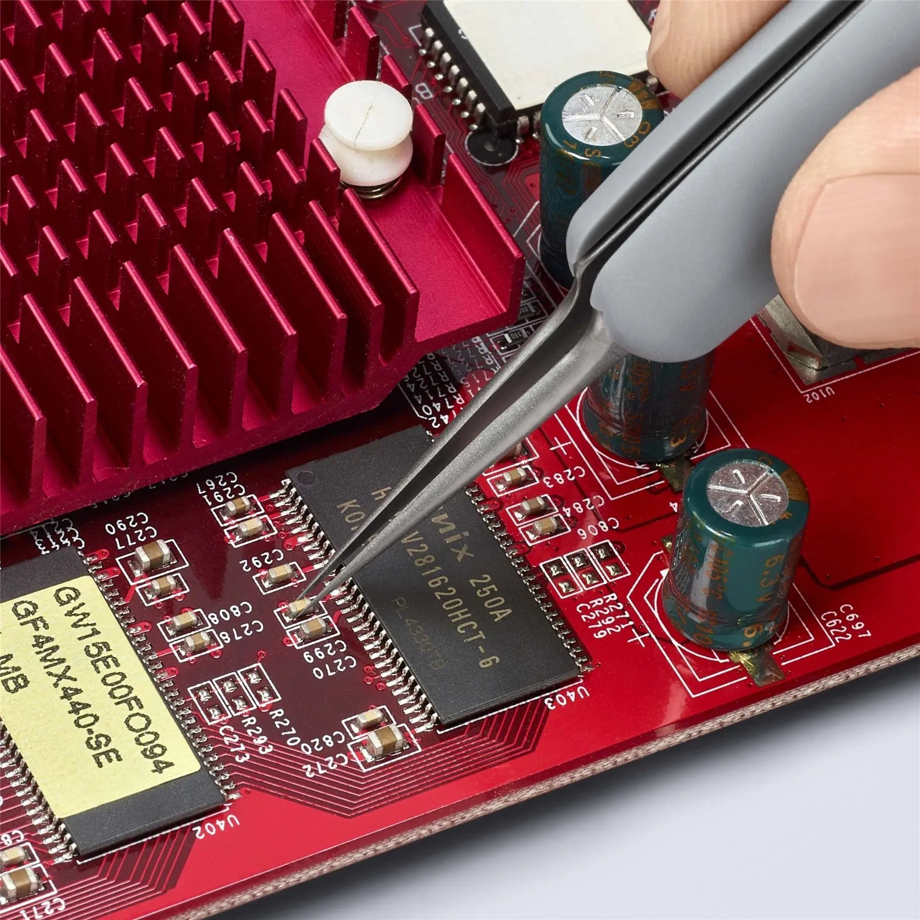 Knipex Precision Tweezers with Rubber Handles ESD Smooth Gripping Surfaces 92 21 13 ESD White Rose Tools