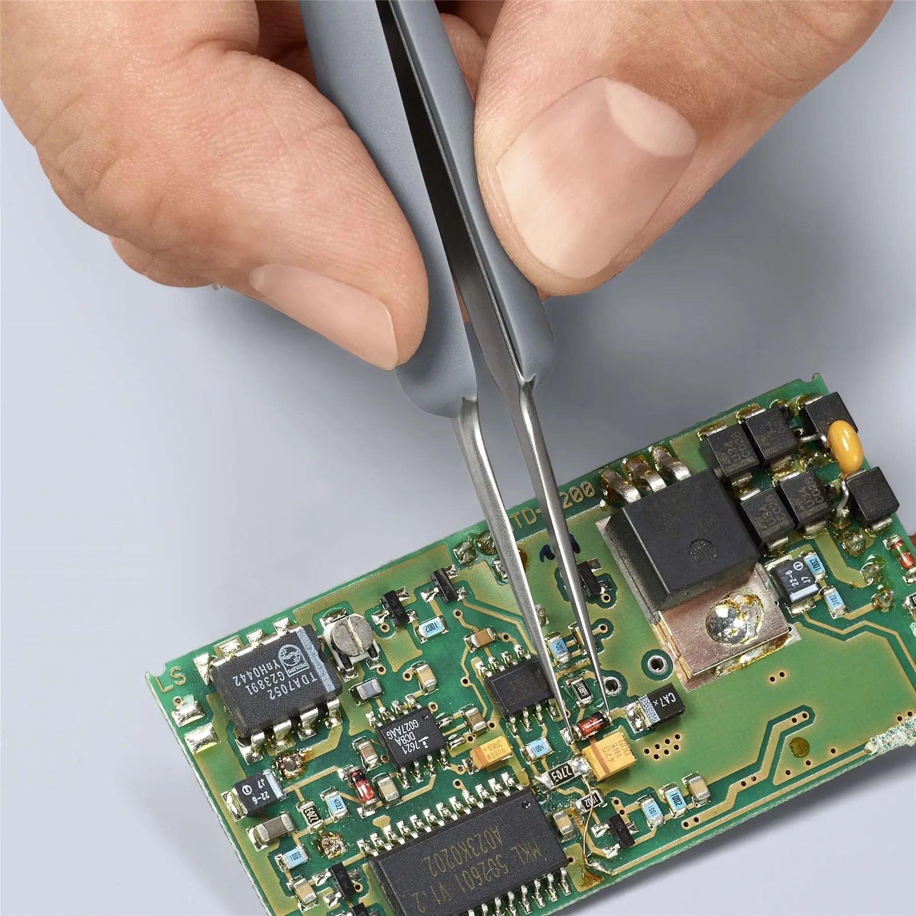 Knipex Precision Tweezers with Rubber Handles ESD Smooth Gripping Surfaces 92 21 13 ESD White Rose Tools