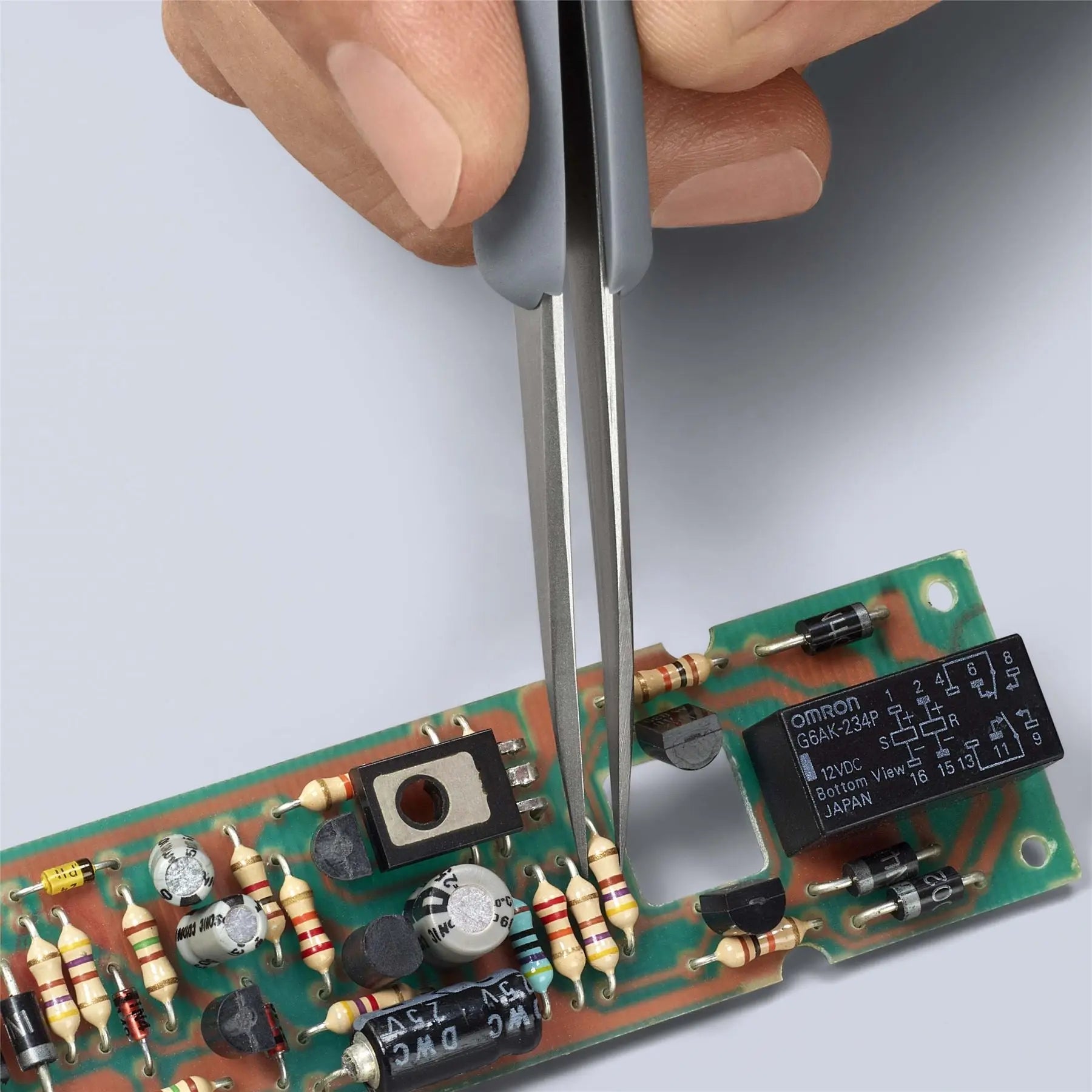 Knipex Precision Tweezers with Rubber Handles ESD Smooth Gripping Surfaces 92 21 14 ESD White Rose Tools