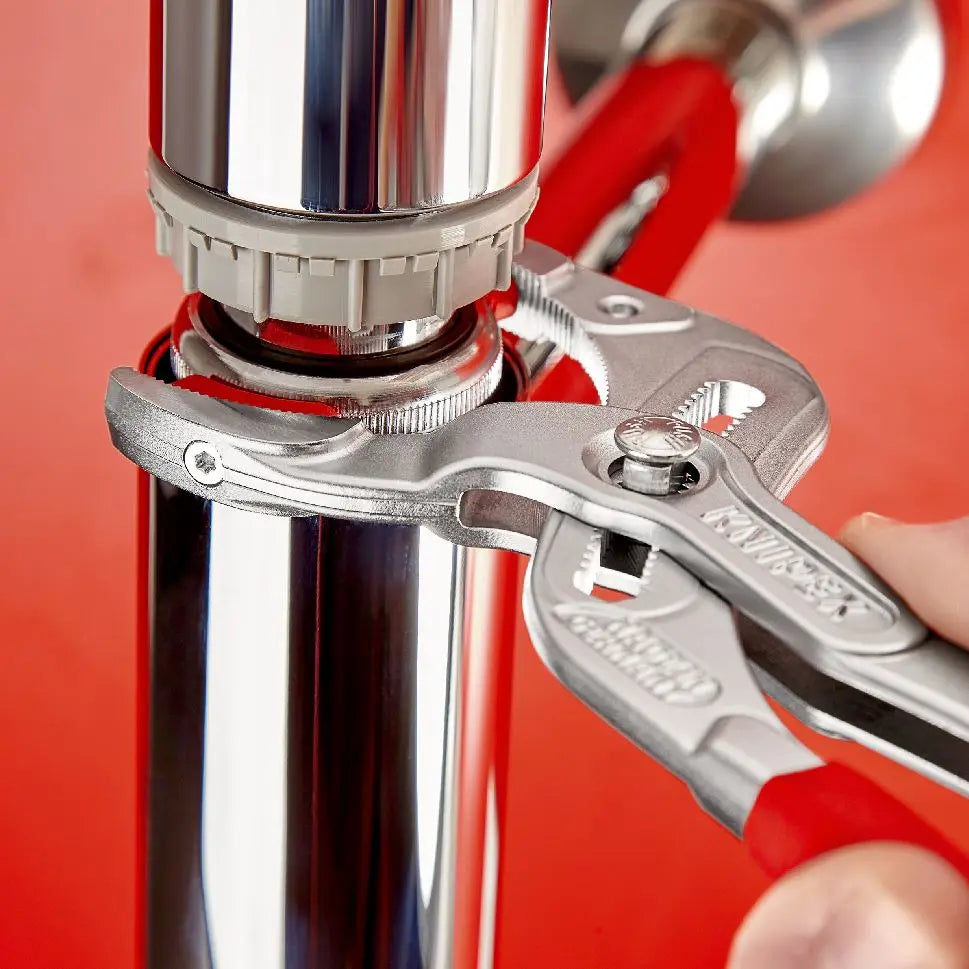 Knipex Siphon and Connector Pliers SpeedGrip Chrome Plated Plastic Jaws 250mm 81 13 250