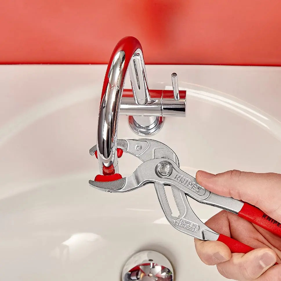 Knipex Siphon and Connector Pliers SpeedGrip Chrome Plated Plastic Jaws 250mm 81 13 250