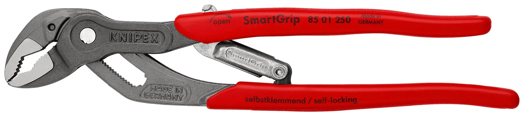 Knipex SmartGrip Water Pump Pliers with Automatic Adjustment 250mm 85 01 250  White Rose Tools