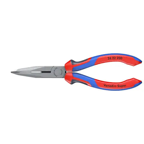 Knipex Snipe Nose Side Cutting Pliers 200mm Multi Component Grips Stork Beak 26 22 200 White Rose Tools