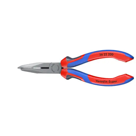 Knipex Snipe Nose Side Cutting Pliers 200mm Multi Component Grips Stork Beak 26 22 200 White Rose Tools