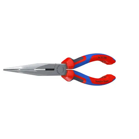 Knipex Snipe Nose Side Cutting Pliers 200mm Multi Component Grips Stork Beak 26 22 200 White Rose Tools