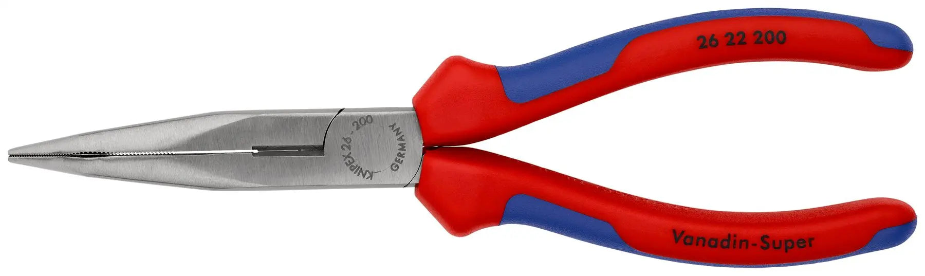 Knipex Snipe Nose Side Cutting Pliers 200mm Multi Component Grips Stork Beak 26 22 200