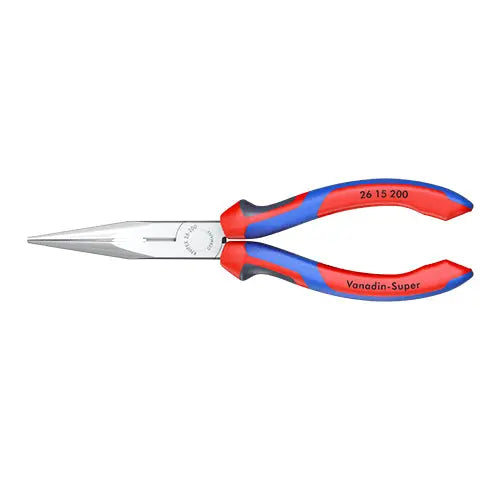 Knipex Snipe Nose Side Cutting Pliers Chrome 200mm Stork Beak Plier Multi Component Grips 26 15 200 White Rose Tools