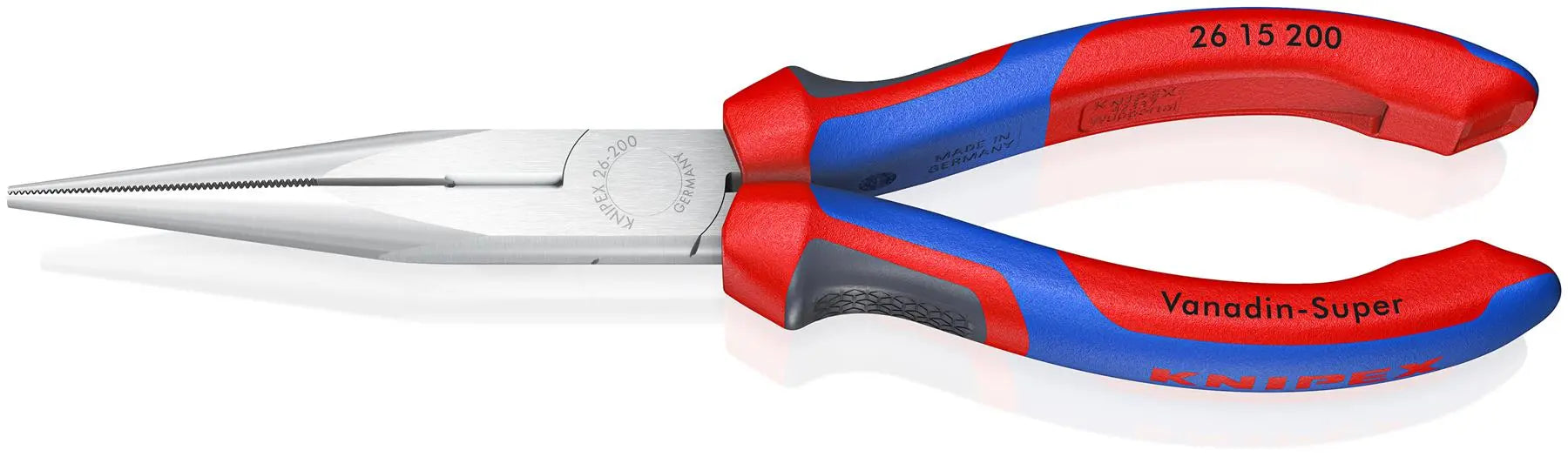 Knipex Snipe Nose Side Cutting Pliers Chrome 200mm Stork Beak Plier Multi Component Grips 26 15 200 White Rose Tools