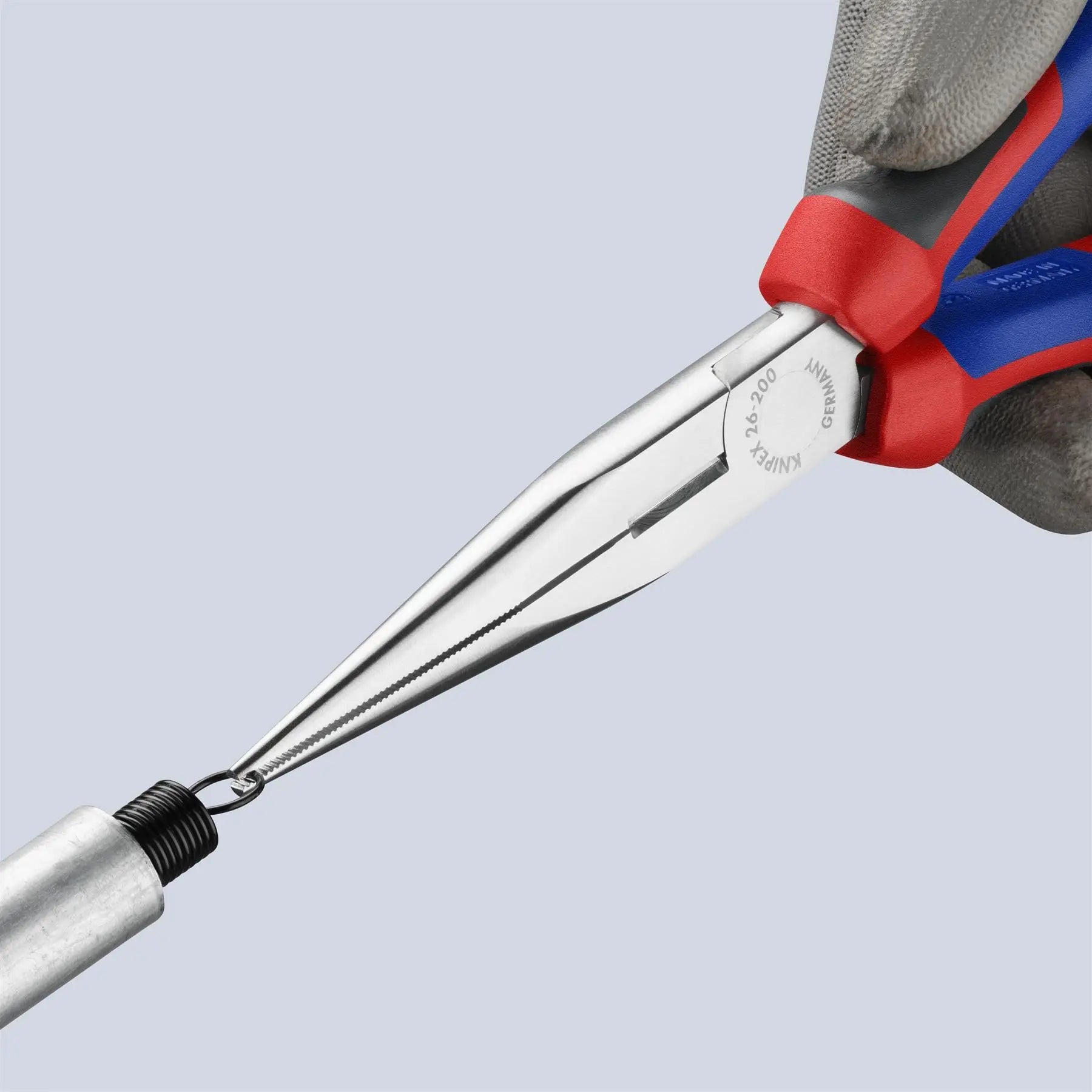 Knipex Snipe Nose Side Cutting Pliers Chrome 200mm Stork Beak Plier Multi Component Grips 26 15 200 White Rose Tools