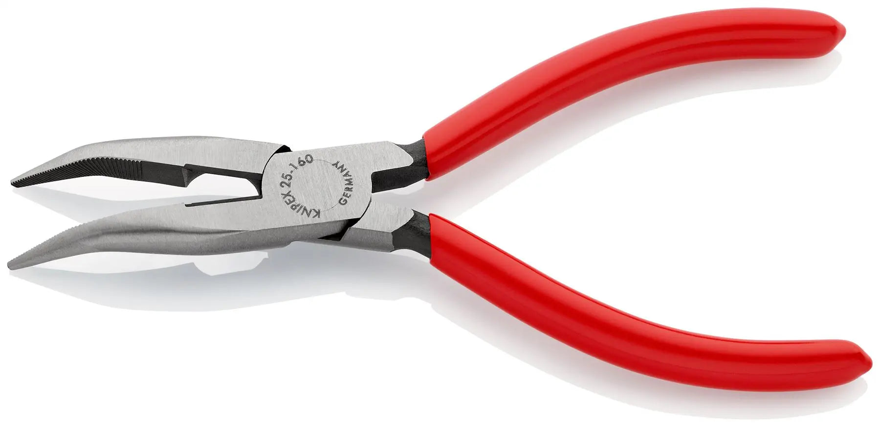 Knipex Snipe Nose Side Cutting Radio Pliers 40 Degrees Angled Jaws 160mm 25 21 160 White Rose Tools