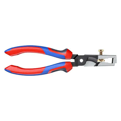 Knipex StriX Insulation Wire Stippiers with Cable Shears 180mm Multi Component Grips 13 62 180 White Rose Tools