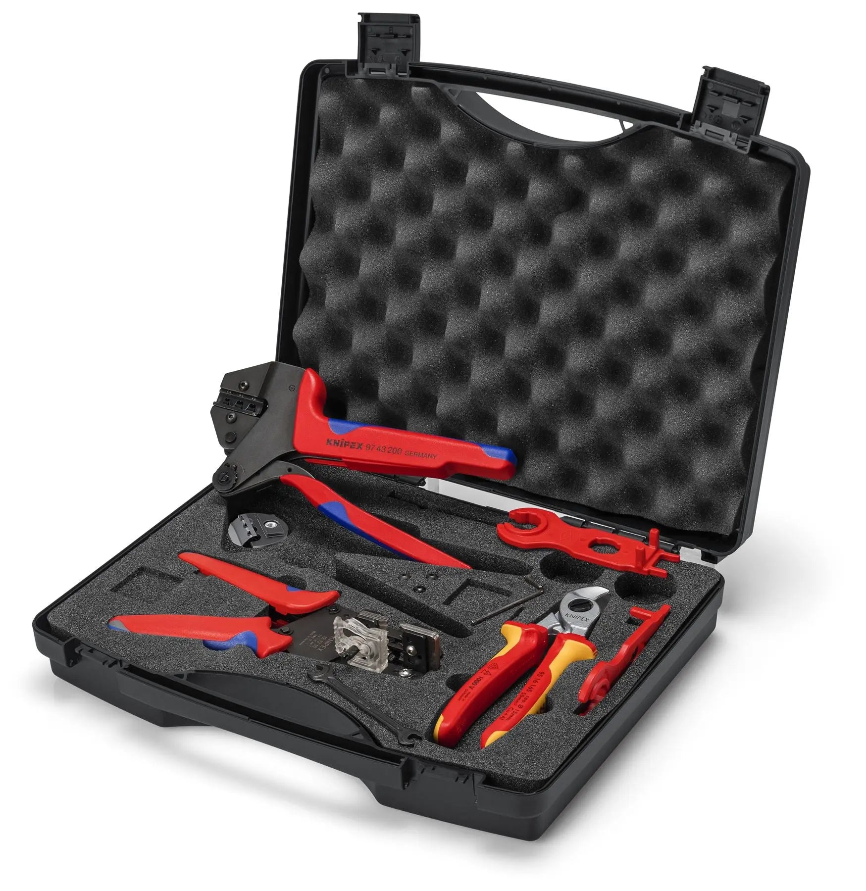 Knipex Tool Case for Photovoltaics for Solar Cable Connectors MC4 Multi Contact 97 91 04 V02 White Rose Tools