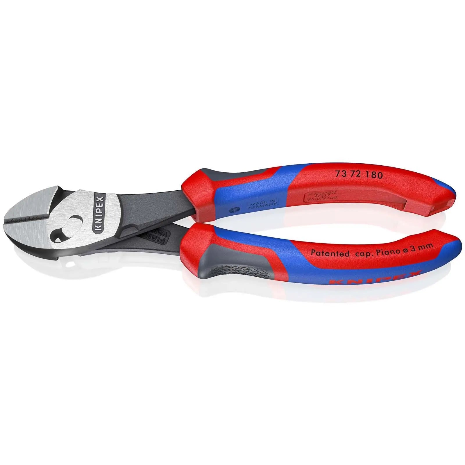 Knipex TwinForce High Performance Diagonal Cutters Cutting Pliers 180mm Multi Component Grips 73 72 180 White Rose Tools
