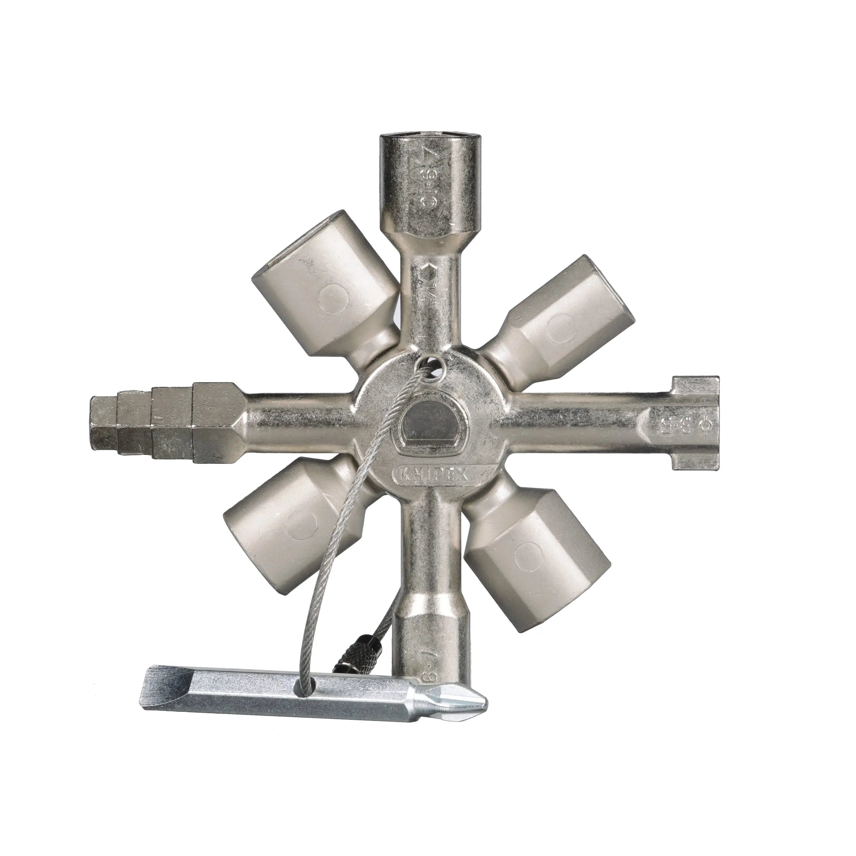 Knipex TwinKey Control Cabinet Key 92mm 00 11 01 White Rose Tools