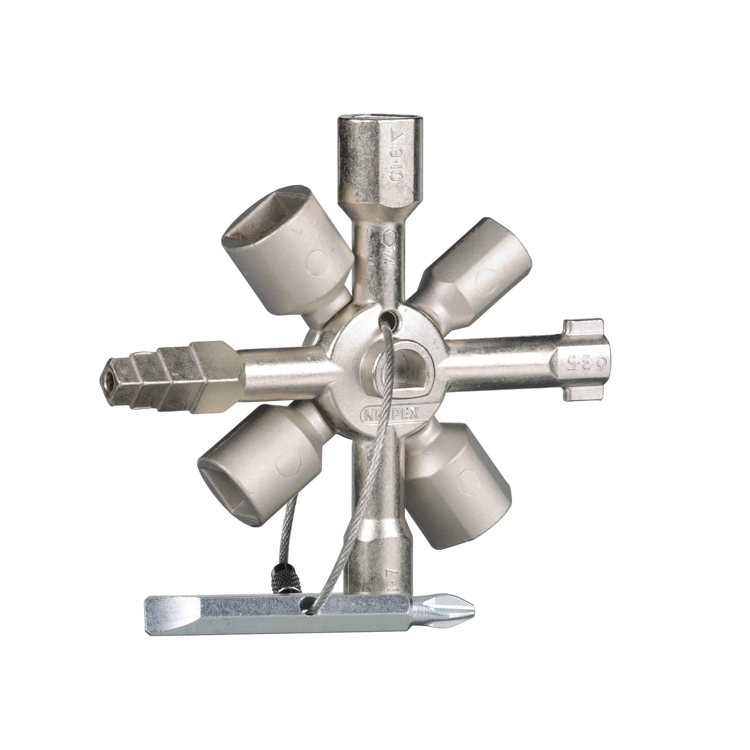 Knipex TwinKey Control Cabinet Key 92mm 00 11 01 White Rose Tools