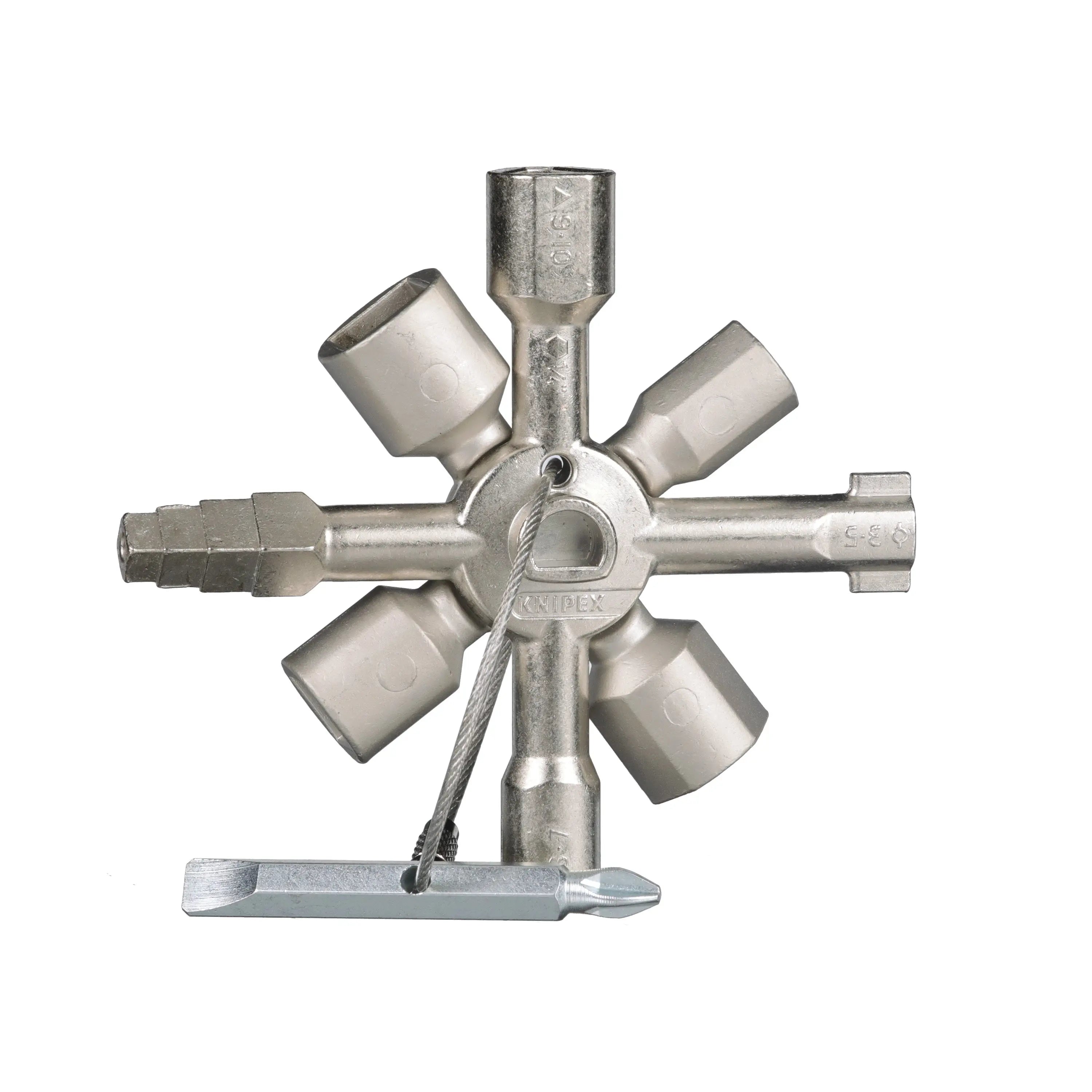 Knipex TwinKey Control Cabinet Key 92mm 00 11 01 White Rose Tools