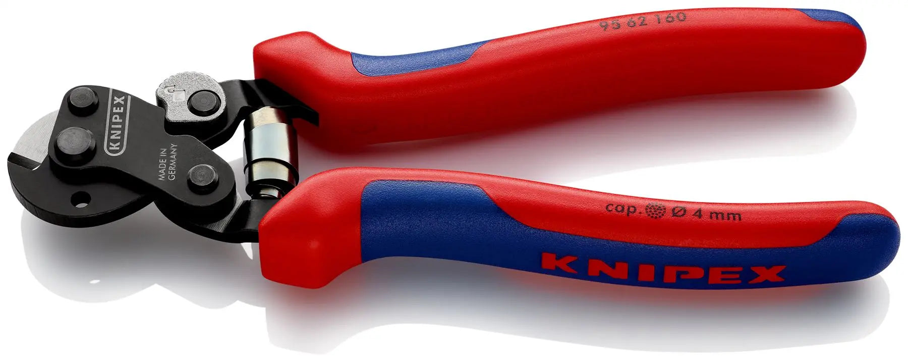 Knipex Wire Rope Cutter Multi Component Grips up to 6mm Cutting Capacity 160mm 95 62 160 White Rose Tools