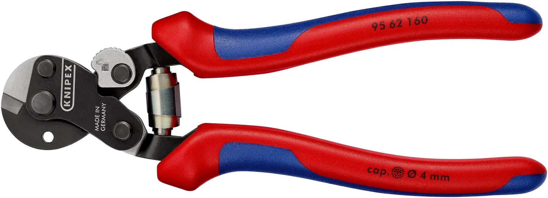 Knipex Wire Rope Cutter Multi Component Grips up to 6mm Cutting Capacity 160mm 95 62 160 White Rose Tools