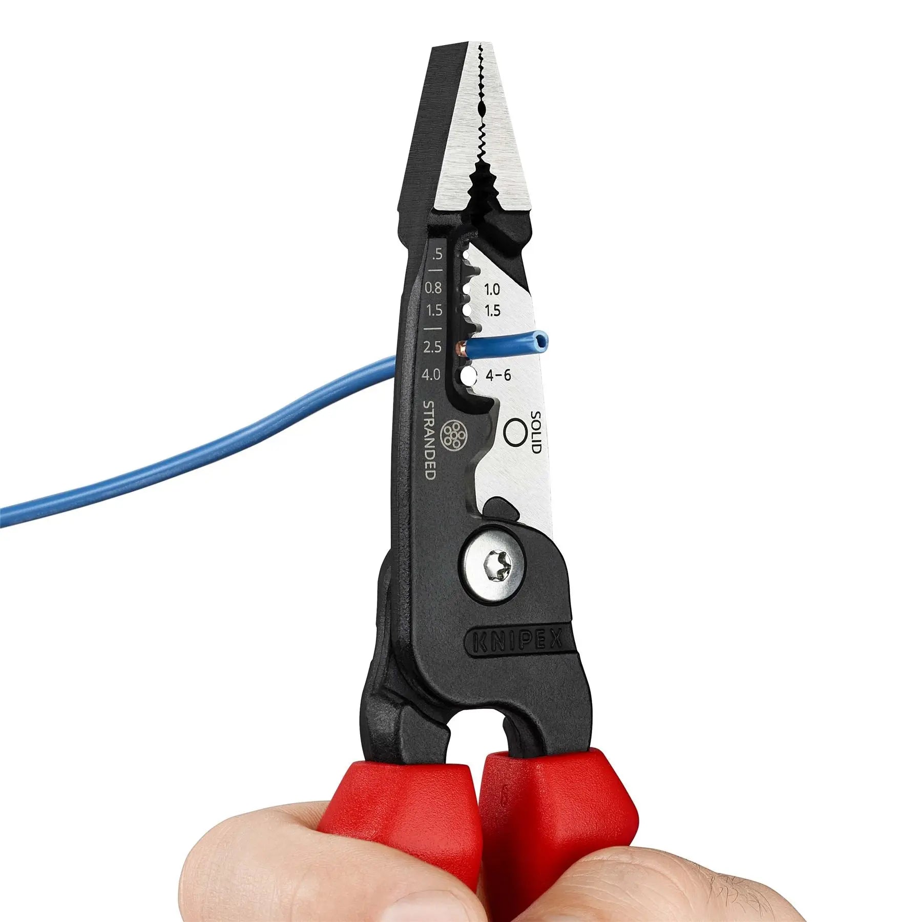 Knipex WireStripper Stripping Pliers 200mm Metric Version Multi Component Grips 13 72 200 ME  White Rose Tools