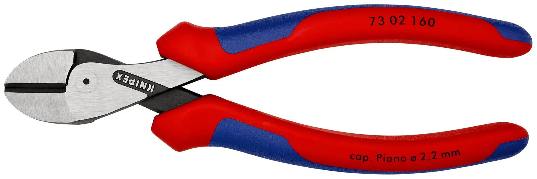 Knipex X-Cut Diagonal Side Cutting Pliers 160mm Multi Component Grips Black Atramentized 73 02 160