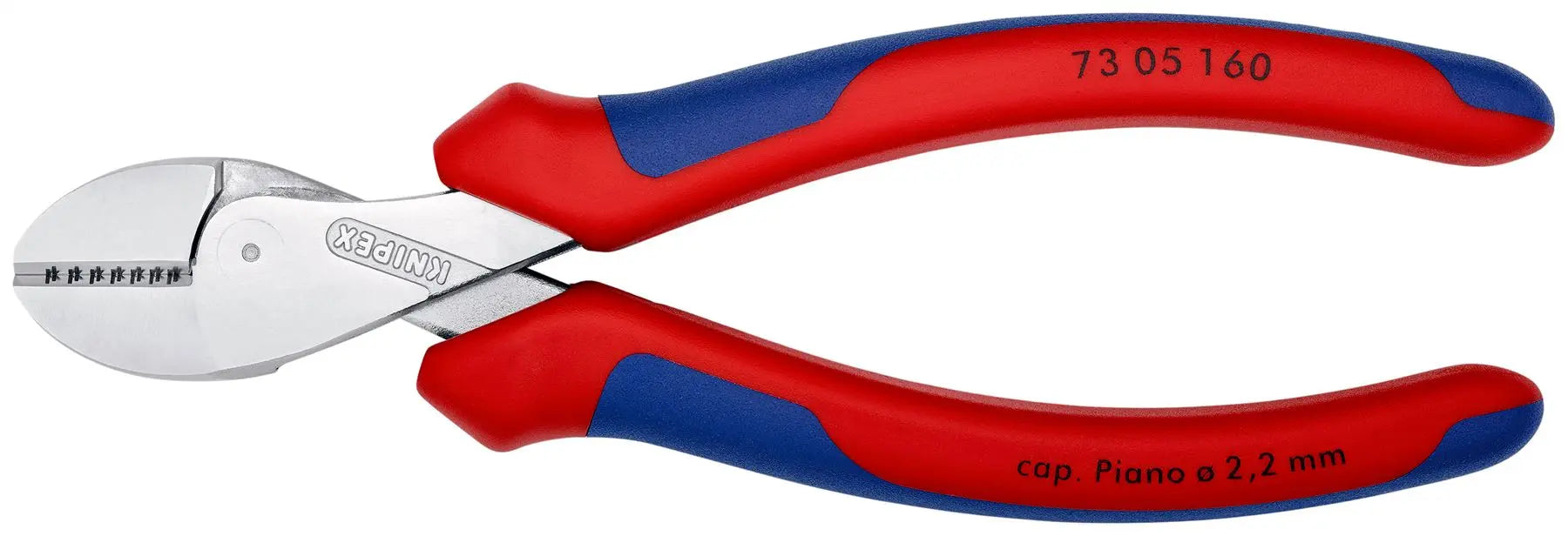 Knipex X-Cut Diagonal Side Cutting Pliers 160mm Multi Component Grips Chrome Plated 73 05 160