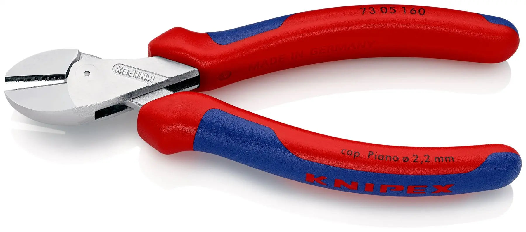Knipex X-Cut Diagonal Side Cutting Pliers 160mm Multi Component Grips Chrome Plated 73 05 160