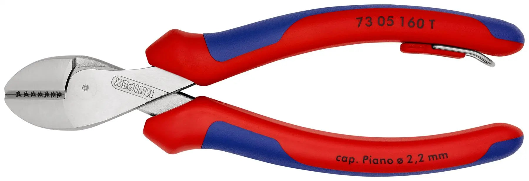 Knipex X-Cut Diagonal Side Cutting Pliers 160mm Tether Point Multi Component Grips Chrome Plated 73 05 160 T