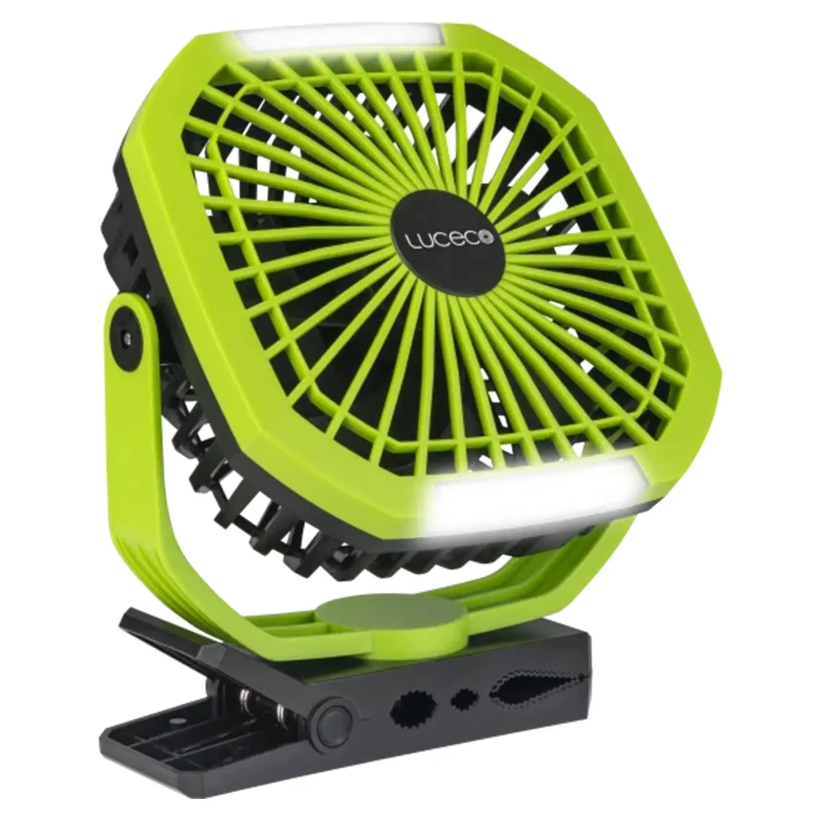 Luceco LED Rechargeable 6W Magnetic Clamp Fan Light with 4000mAh Power Bank White Rose Tools