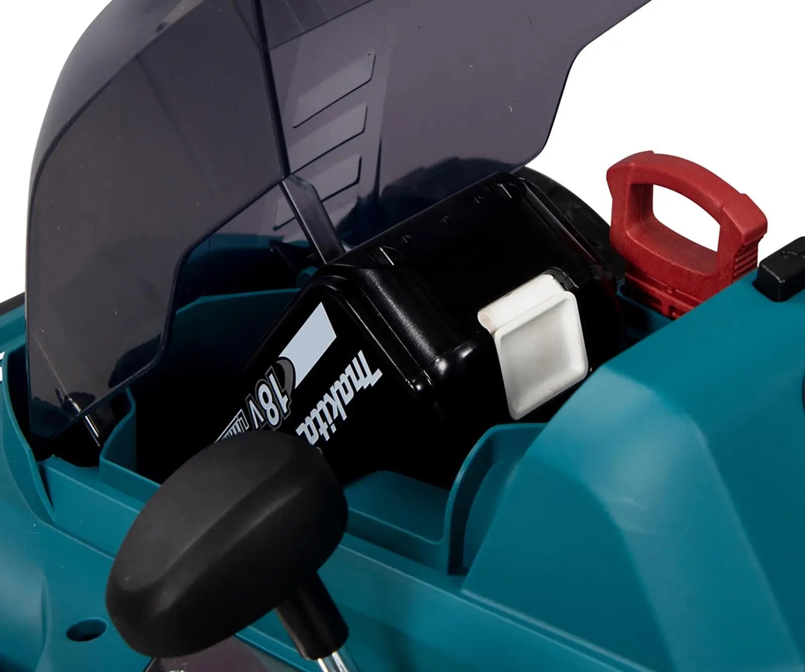 Makita 33cm Lawn Mower Kit 18V LXT Li-ion Cordless Garden Grass Outdoor 5Ah Battery and Charger DLM330RT White Rose Tools