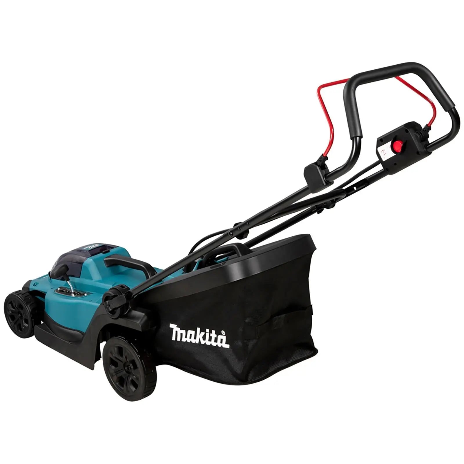 Makita 33cm Lawn Mower Kit 18V LXT Li-ion Cordless Garden Grass Outdoor 5Ah Battery and Charger DLM330RT  White Rose Tools
