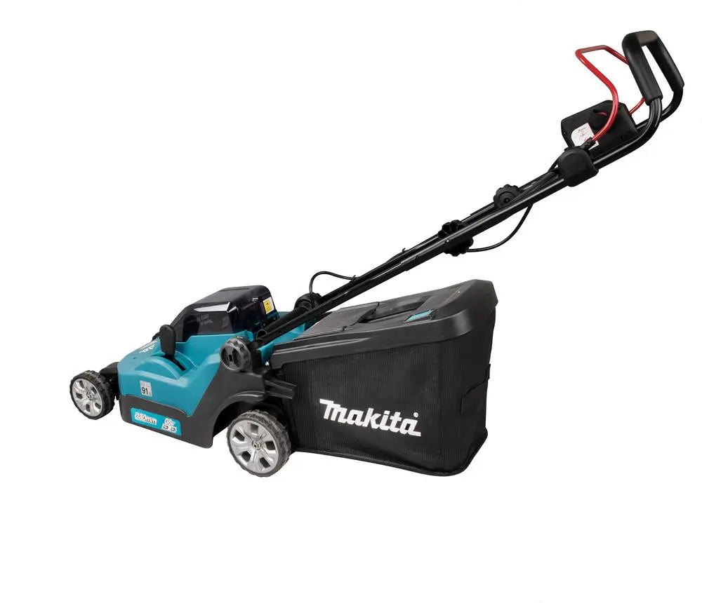 Makita 38cm Lawn Mower Twin 18V LXT Li-ion Cordless Garden Grass Outdoor Bare Unit Body Only DLM382Z  White Rose Tools