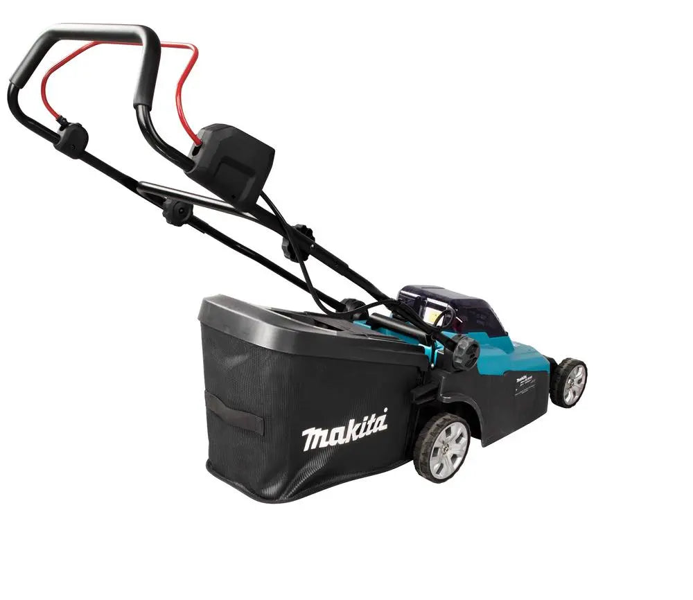 Makita 38cm Lawn Mower Twin 18V LXT Li-ion Cordless Garden Grass Outdoor Bare Unit Body Only DLM382Z  White Rose Tools
