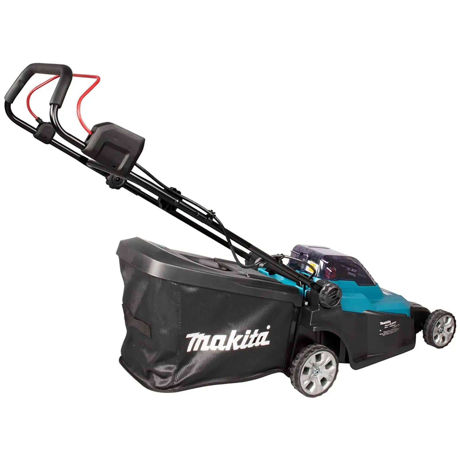 Makita 43cm Lawn Mower Kit Twin 18V LXT Li-ion Cordless Garden Grass Outdoor 2 x 6Ah Battery and Dual Rapid Charger DLM432PG2  White Rose Tools