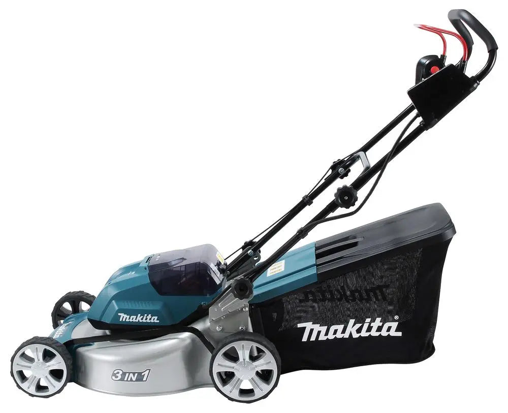 Makita 46cm Lawn Mower Twin 18V LXT Li-ion Cordless Garden Grass Outdoor Bare Unit Body Only DLM460Z  White Rose Tools