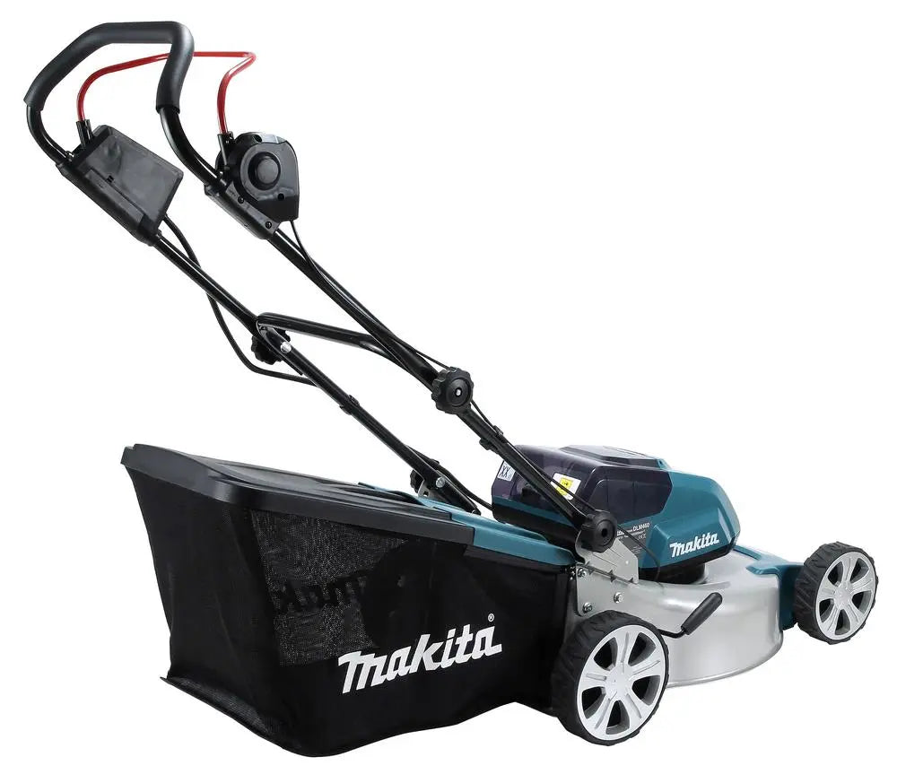 Makita 46cm Lawn Mower Twin 18V LXT Li-ion Cordless Garden Grass Outdoor Bare Unit Body Only DLM460Z  White Rose Tools