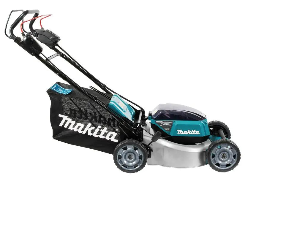 Makita 46cm Lawn Mower Twin 18V LXT Li-ion Cordless Garden Grass Outdoor Bare Unit Body Only DLM462Z  White Rose Tools