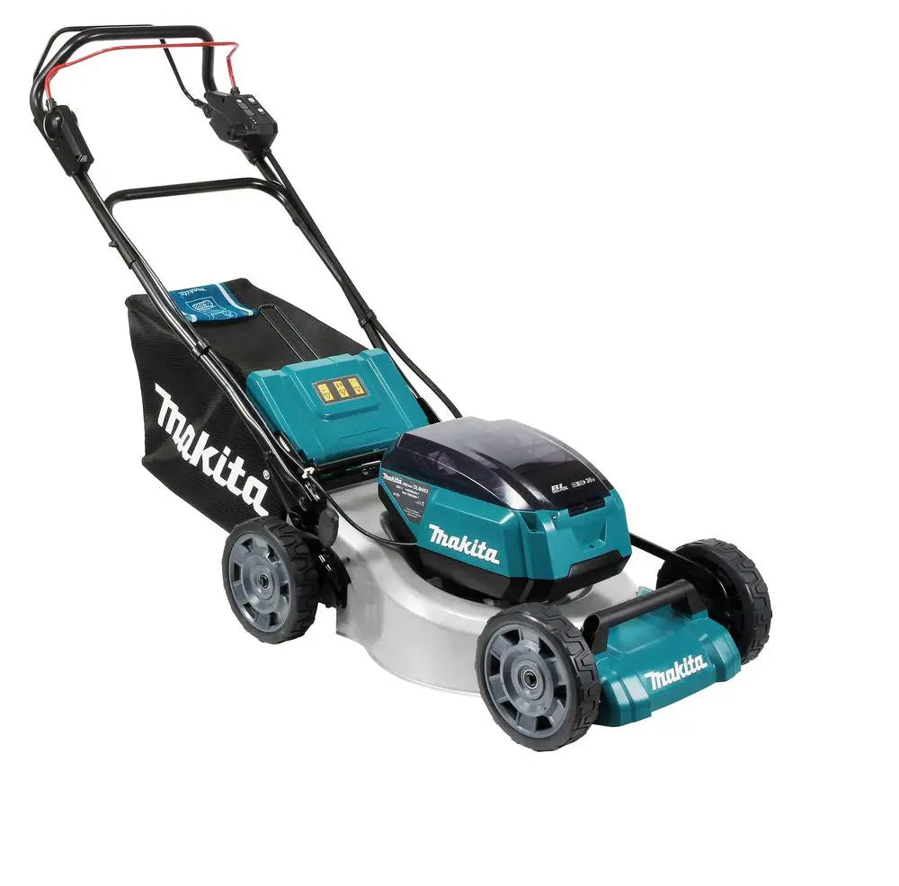 Makita 46cm Lawn Mower Twin 18V LXT Li-ion Cordless Garden Grass Outdoor Bare Unit Body Only DLM462Z  White Rose Tools