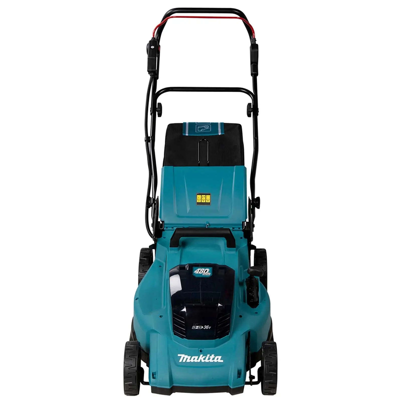 Makita 48cm Lawn Mower Kit Twin 18V LXT Li-ion Cordless Garden Grass Outdoor 2 x 5Ah Battery and Dual Charger DLM480CT2  White Rose Tools