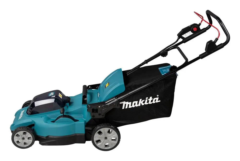 Makita 48cm Lawn Mower Twin 18V LXT Li-ion Cordless Garden Grass Outdoor Bare Unit Body Only DLM480Z  White Rose Tools