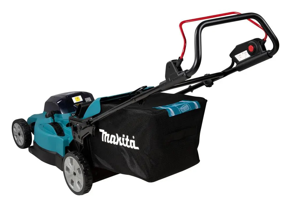 Makita 48cm Lawn Mower Twin 18V LXT Li-ion Cordless Garden Grass Outdoor Bare Unit Body Only DLM480Z  White Rose Tools