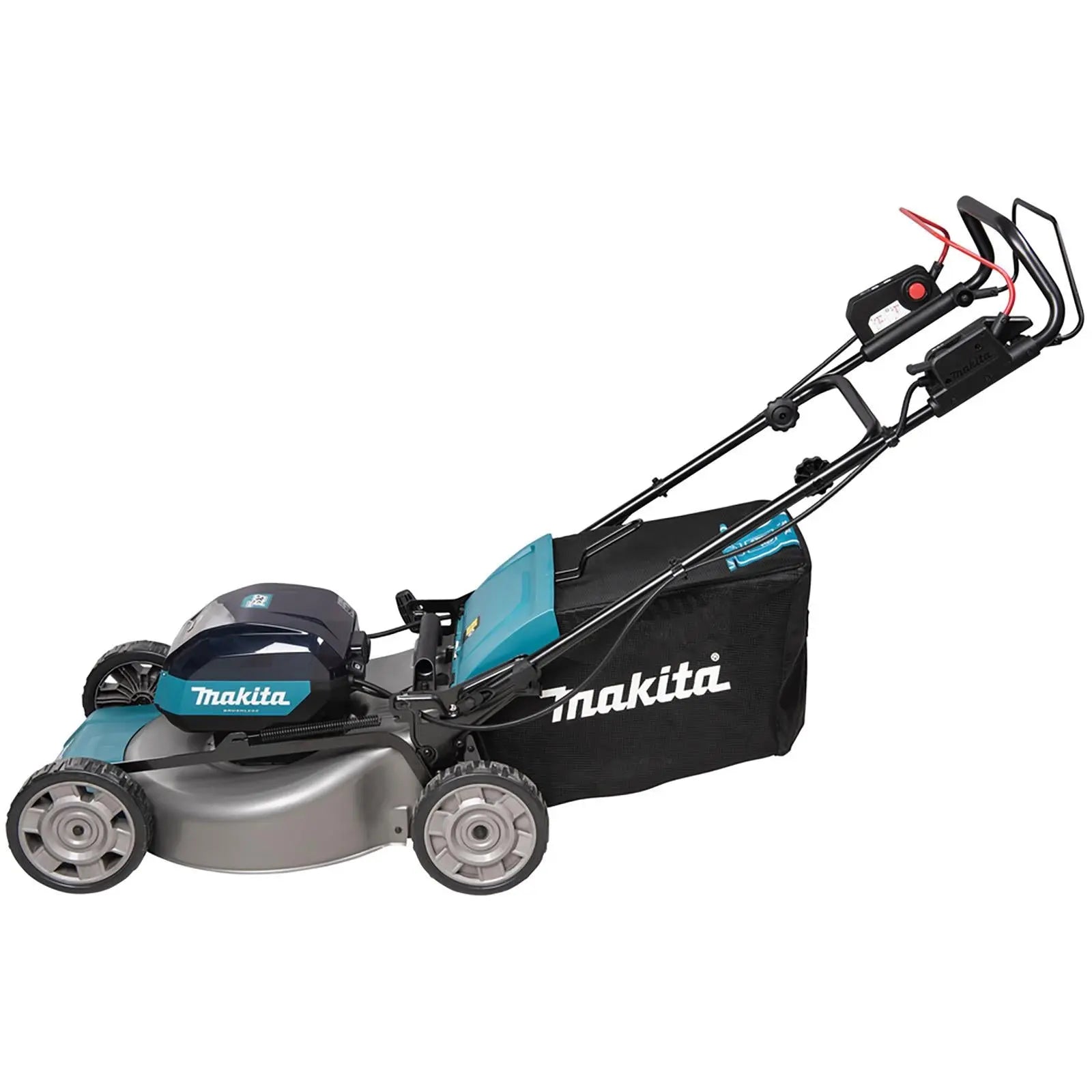 Makita 53cm Lawn Mower 40V Max XGT Li-ion Cordless Garden Grass Outdoor 2 x 5Ah Battery and Dual Fast Charger LM002GT204  White Rose Tools